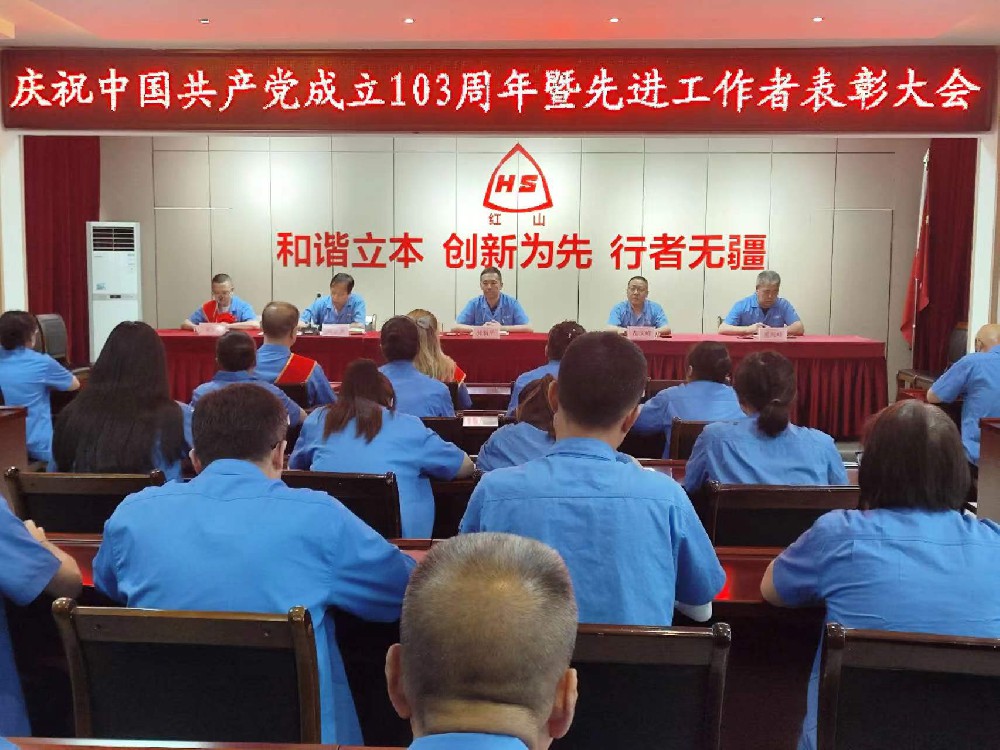 紅山公司隆重舉行慶祝中國共產(chǎn)黨成立103周年暨先進工作者表彰大會